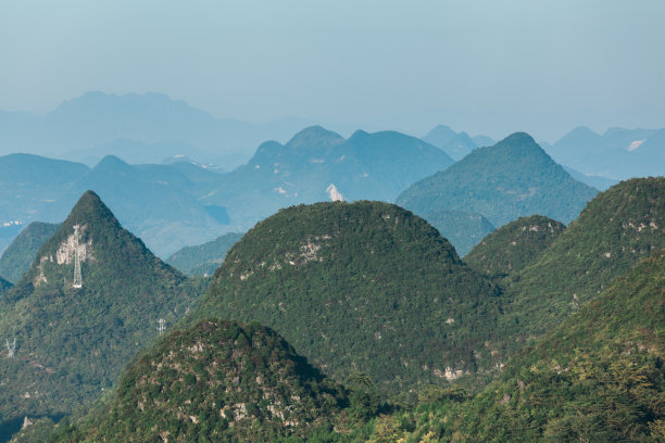 美丽的喀斯特山景观图片下载