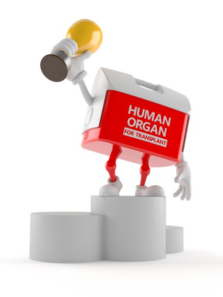 移植盒字符在领奖台上拿着奖杯图片下载