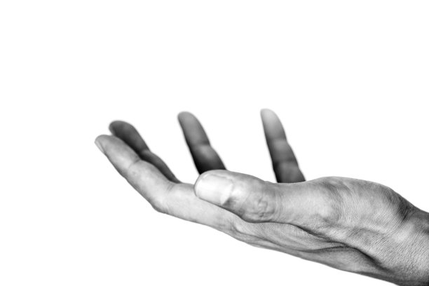 伸出援手的穷人，需要帮助和捐赠图片下载