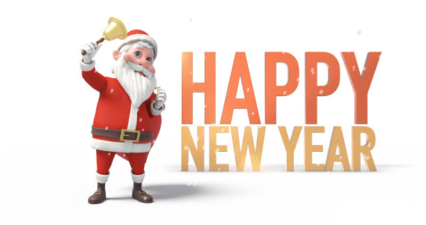 圣诞老人的钟声响起，祝福圣诞老人和礼物图片下载