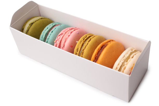 五彩缤纷的法式马卡龙礼盒图片下载