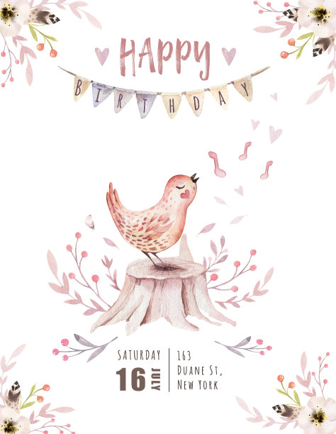 鸟插画素材ID：324898512