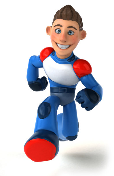 有趣的现代超级英雄- 3D插图图片下载