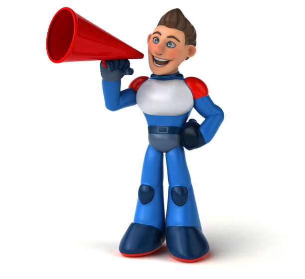 有趣的现代超级英雄- 3D插图图片下载