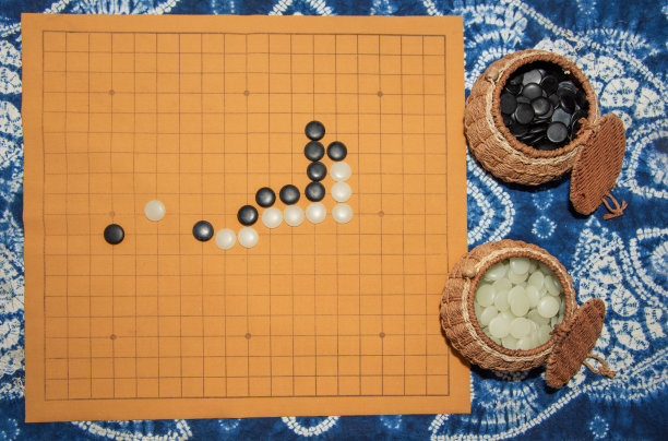 围棋，一种用黑白棋子在361个棋盘上下棋的游戏图片下载