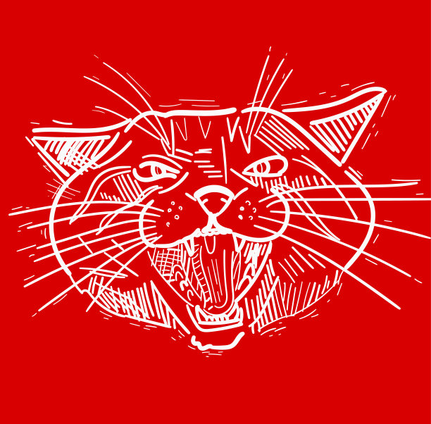 猫的绘画背景。图片下载