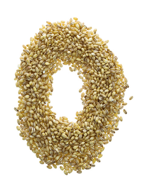 由麦粒制成的字母O图片下载