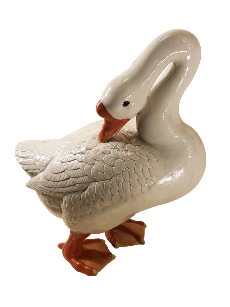 天鹅瓷雕塑图片下载