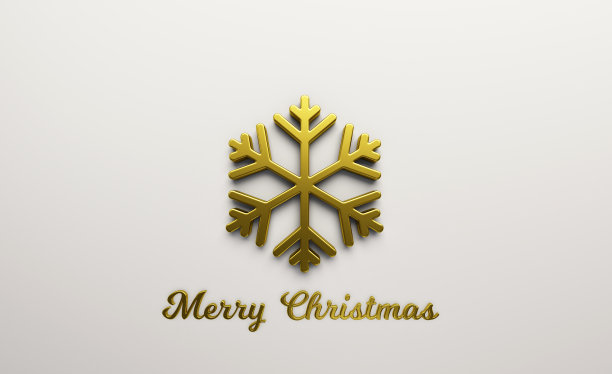 金色雪花- 3D渲染插图图片下载