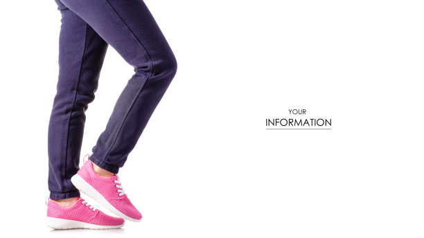 女人女腿运动裤运动鞋运动锻炼模式图片下载