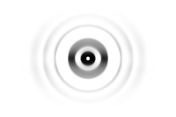 抽象的黑色圆声波在白色背景上振荡图片下载