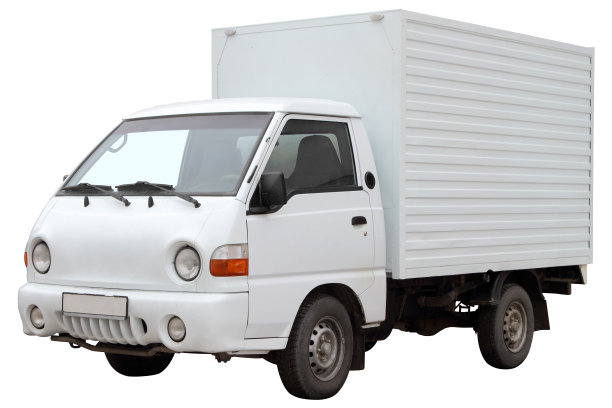紧凑的白色货车。图片下载