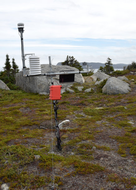 山顶上的户外气象站图片下载