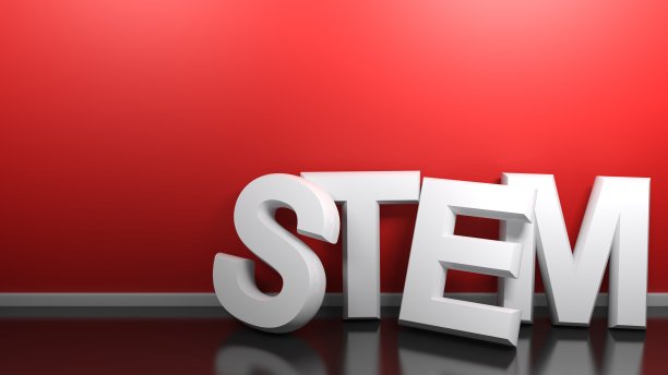 STEM白写红墙- 3D渲染图片下载