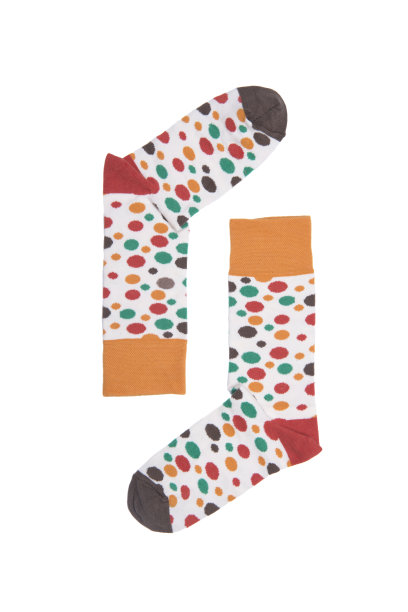 一双袜子在白色的背景图片下载