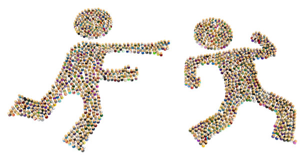 卡通人物，追跑图片下载