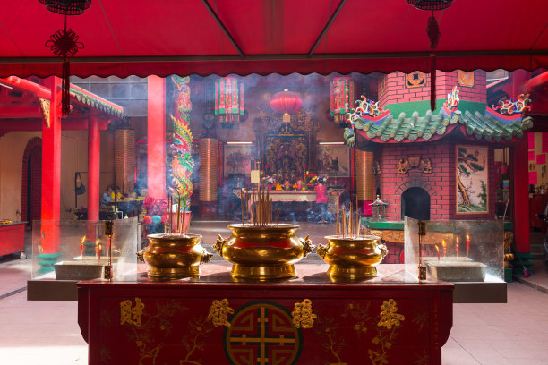 在沙班轩寺庙庆祝中国新年图片下载