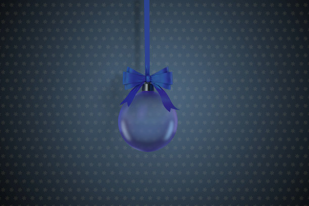 3d渲染玻璃圣诞球背景图片下载