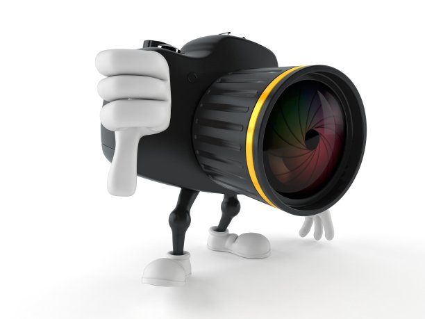 镜头人物拇指向下的手势图片下载