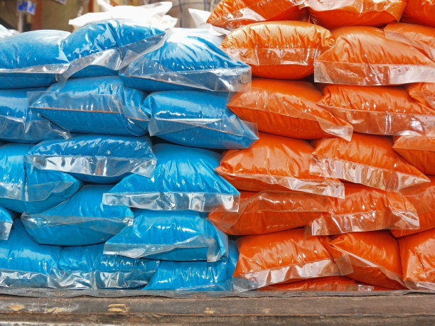 印度市场上出售的五颜六色的兰戈利图片下载