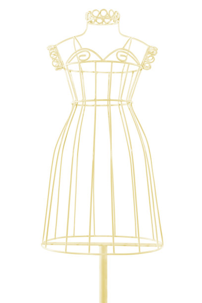 衣服铁人体模型显示妇女和女孩孤立在白色图片下载