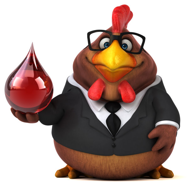 有趣的鸡- 3D插图图片下载