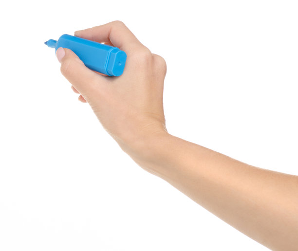 手里拿着蓝色记号笔图片下载