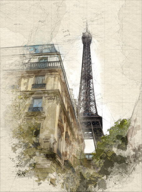 巴黎和埃菲尔铁塔图片下载