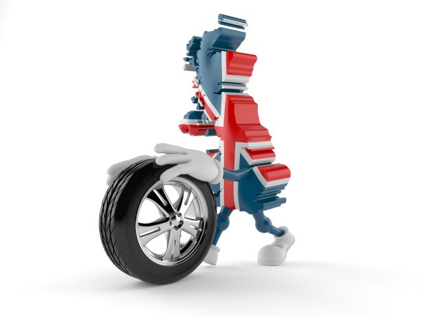 英国特色与汽车轮胎图片下载