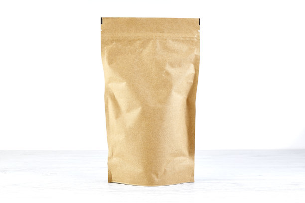 空的牛皮纸咖啡包装图片下载