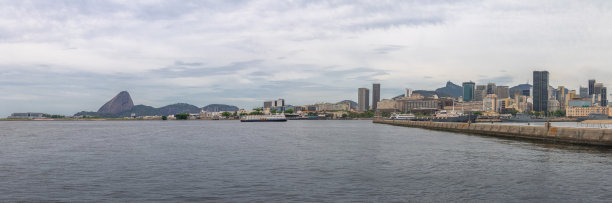 从瓜纳巴拉湾-巴西里约热内卢的市区全景图片下载