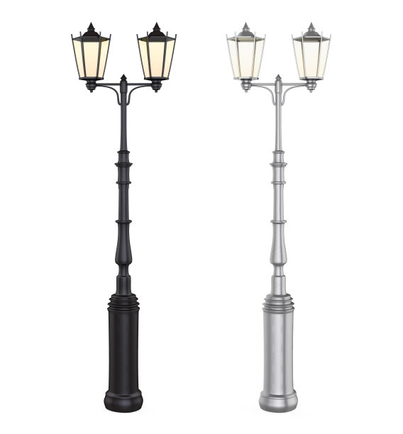 孤立的路灯柱图片下载