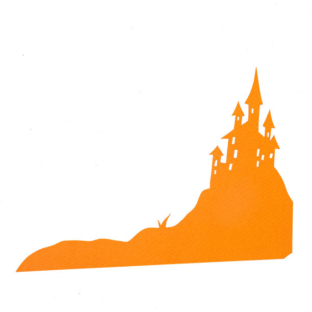 万圣节剪纸孤立在白色的背景图片下载