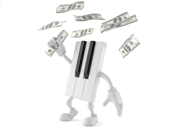 钢琴人物抓钱图片下载