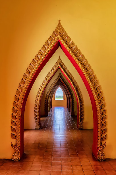 泰国佛教寺庙的门。图片下载