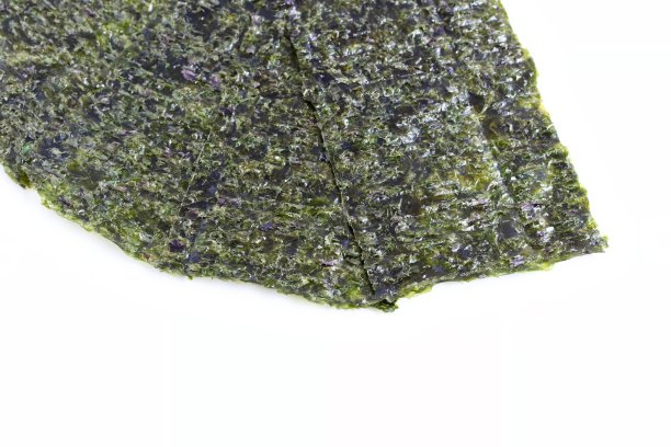 烤海藻床单在白色的背景图片下载