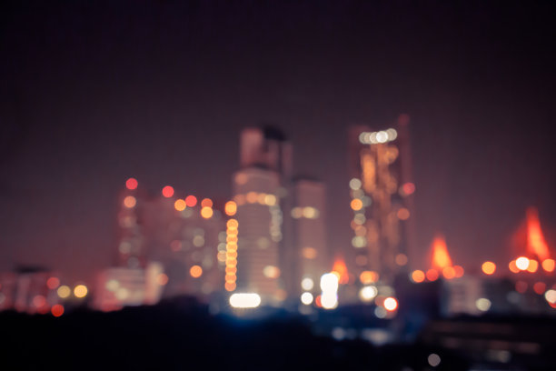 复古的散景背景与城市的灯光图片下载