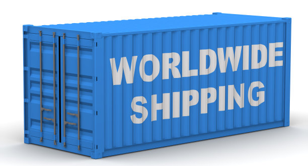 全球航运。货物集装箱上的铭文图片下载