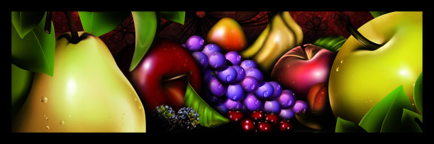 水果和苹果的静物图片下载