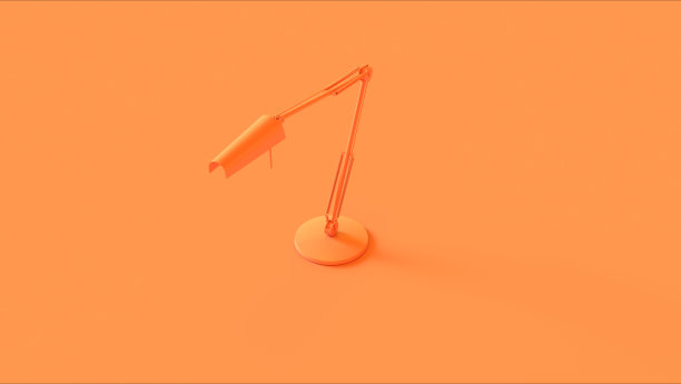 橙色办公台灯图片下载