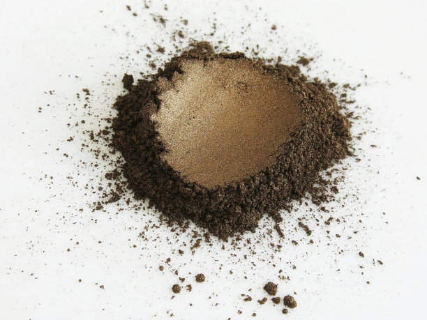 金属棕色云母颜料粉图片下载