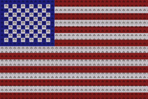 电源插座的颜色为美国国旗图片下载