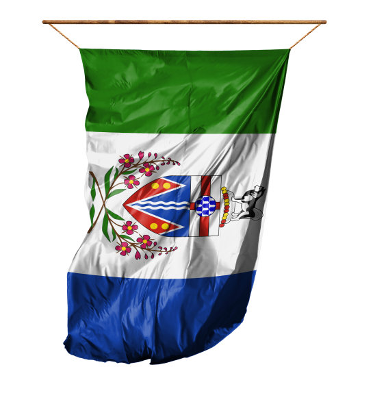 育空的旗帜。孤立在白色背景上。图片下载