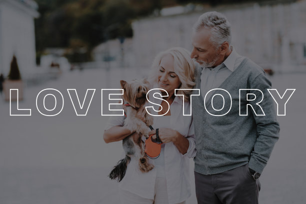 摆姿势的照片。拥抱。小狗。甜蜜的时刻。图片下载