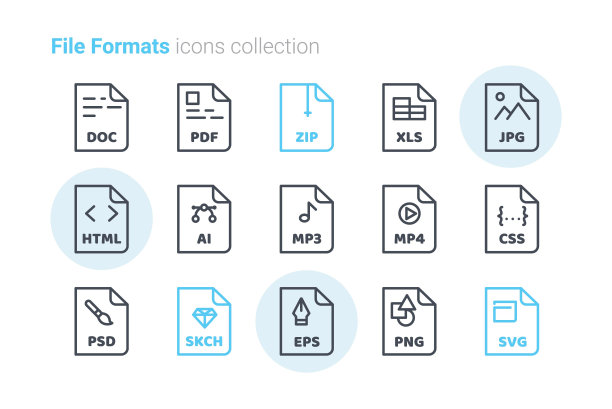 PDF文件格式矢量图标图片下载