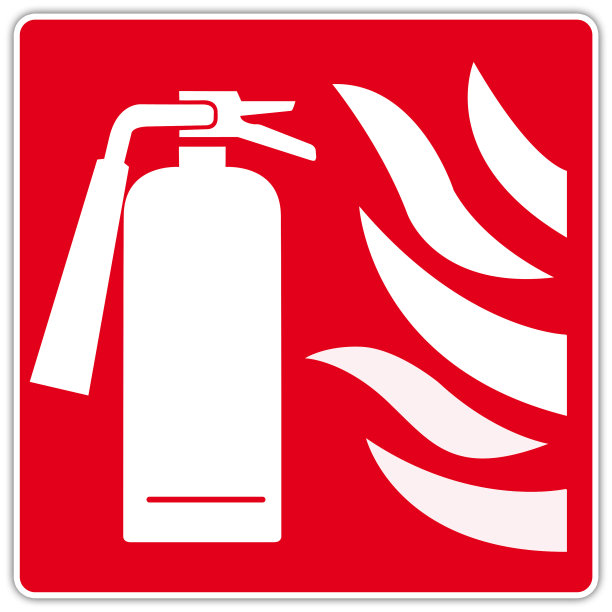 灭火器红色方形标志法语图片下载