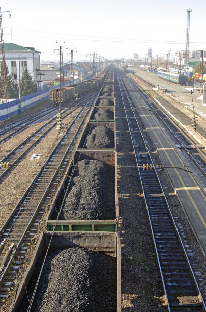 货物，火车上装满了煤。俄罗斯图片下载
