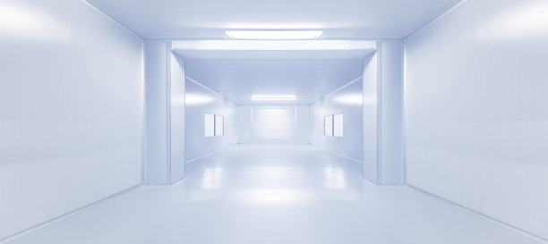 科学实验室或工厂走道背景图片下载