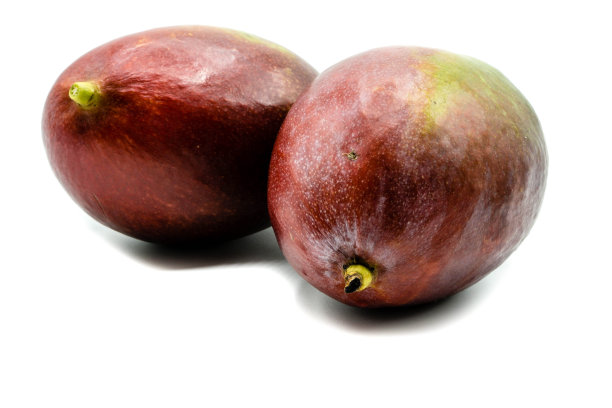 芒果果实孤立在白色的背景图片下载