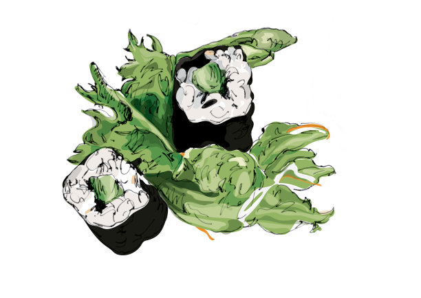 黄瓜卷配生菜图片下载